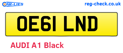 OE61LND are the vehicle registration plates.