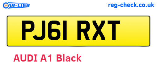 PJ61RXT are the vehicle registration plates.