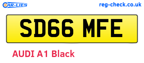 SD66MFE are the vehicle registration plates.