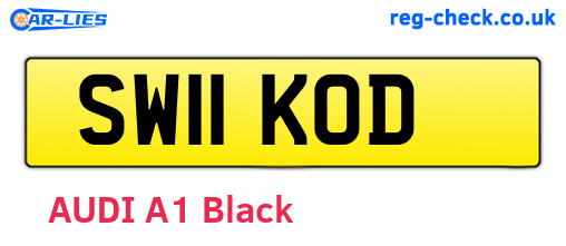 SW11KOD are the vehicle registration plates.