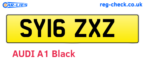 SY16ZXZ are the vehicle registration plates.