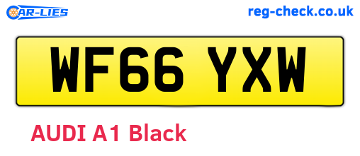 WF66YXW are the vehicle registration plates.