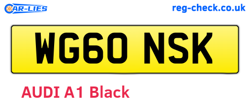 WG60NSK are the vehicle registration plates.