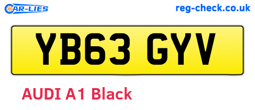 YB63GYV are the vehicle registration plates.