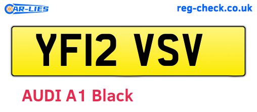YF12VSV are the vehicle registration plates.