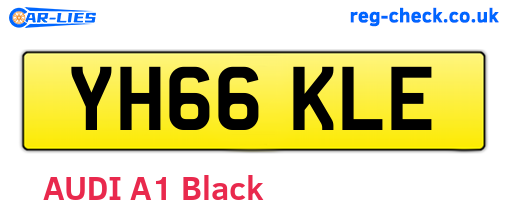 YH66KLE are the vehicle registration plates.