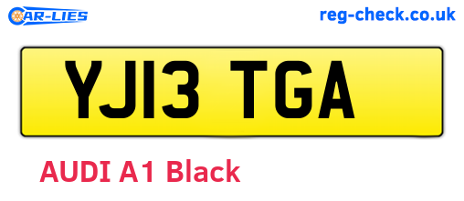 YJ13TGA are the vehicle registration plates.