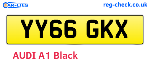 YY66GKX are the vehicle registration plates.