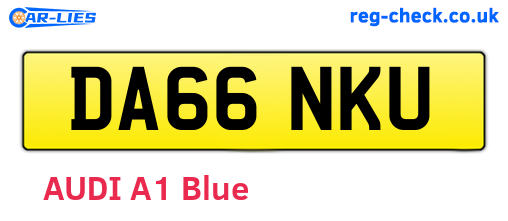 DA66NKU are the vehicle registration plates.