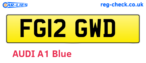 FG12GWD are the vehicle registration plates.