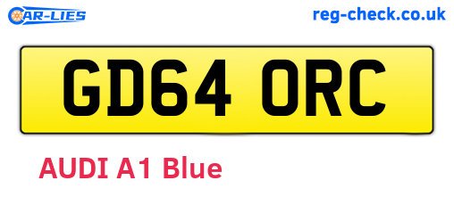 GD64ORC are the vehicle registration plates.