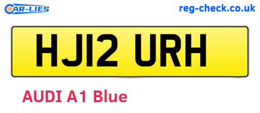 HJ12URH are the vehicle registration plates.