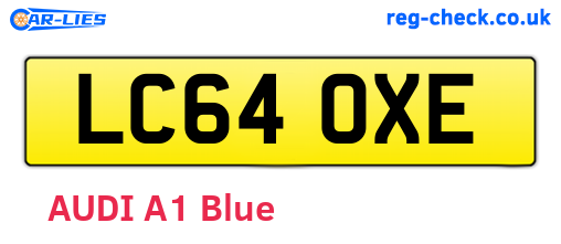 LC64OXE are the vehicle registration plates.