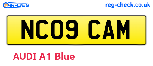 NC09CAM are the vehicle registration plates.