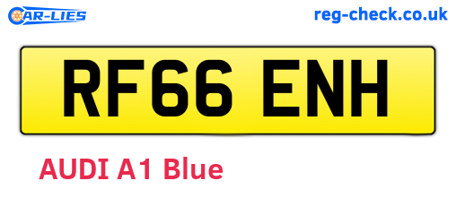 RF66ENH are the vehicle registration plates.