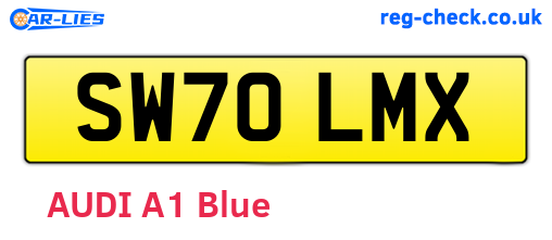 SW70LMX are the vehicle registration plates.
