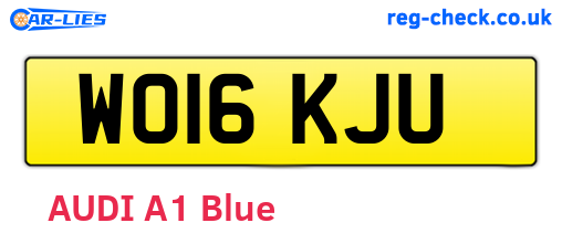 WO16KJU are the vehicle registration plates.