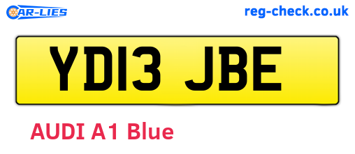 YD13JBE are the vehicle registration plates.
