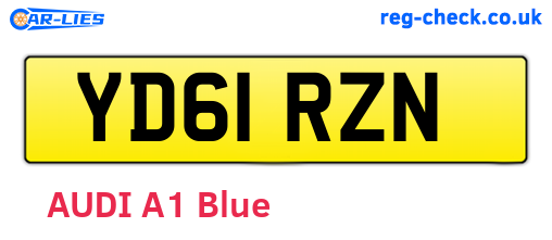 YD61RZN are the vehicle registration plates.