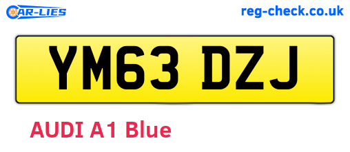 YM63DZJ are the vehicle registration plates.