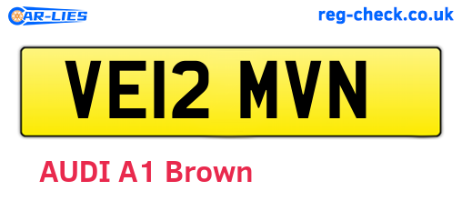 VE12MVN are the vehicle registration plates.