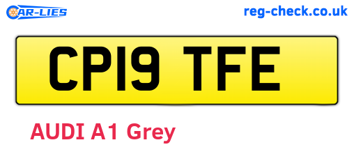 CP19TFE are the vehicle registration plates.