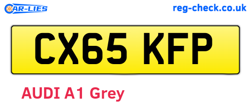 CX65KFP are the vehicle registration plates.