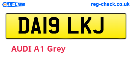DA19LKJ are the vehicle registration plates.