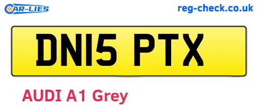 DN15PTX are the vehicle registration plates.