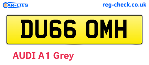 DU66OMH are the vehicle registration plates.