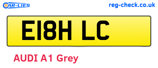 E18HLC are the vehicle registration plates.