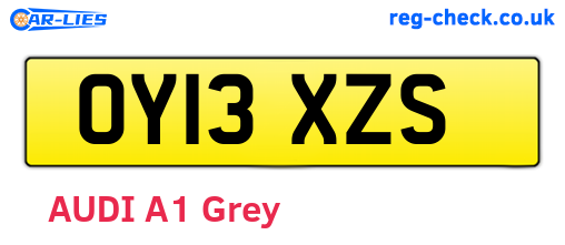 OY13XZS are the vehicle registration plates.
