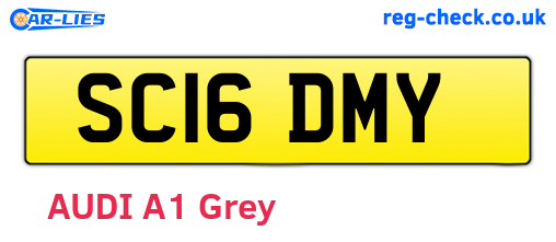 SC16DMY are the vehicle registration plates.