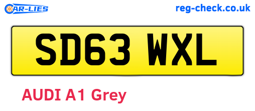 SD63WXL are the vehicle registration plates.