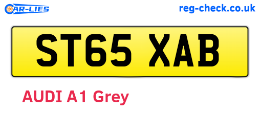 ST65XAB are the vehicle registration plates.
