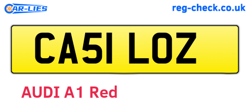 CA51LOZ are the vehicle registration plates.