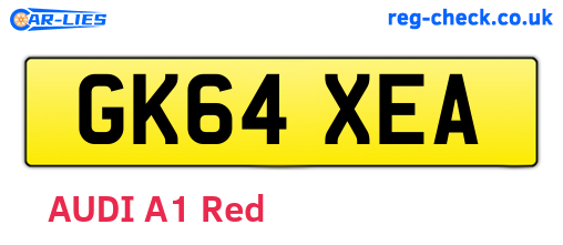 GK64XEA are the vehicle registration plates.