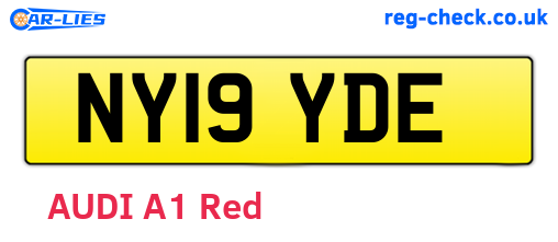 NY19YDE are the vehicle registration plates.