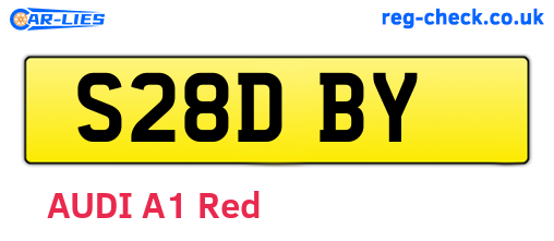 S28DBY are the vehicle registration plates.