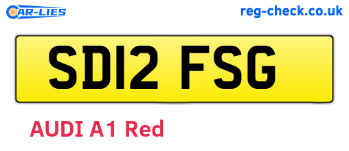 SD12FSG are the vehicle registration plates.