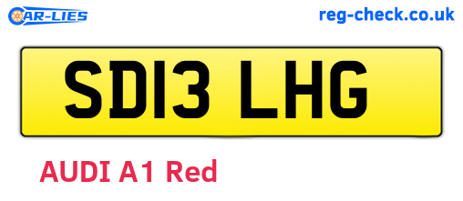 SD13LHG are the vehicle registration plates.
