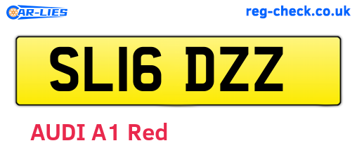 SL16DZZ are the vehicle registration plates.