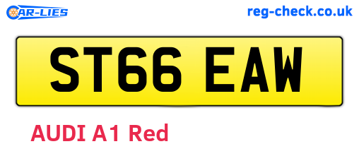 ST66EAW are the vehicle registration plates.