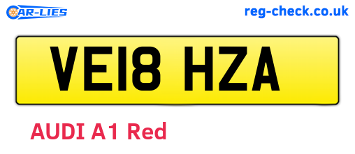 VE18HZA are the vehicle registration plates.