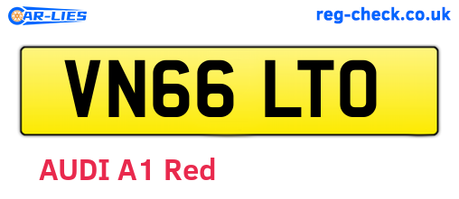 VN66LTO are the vehicle registration plates.