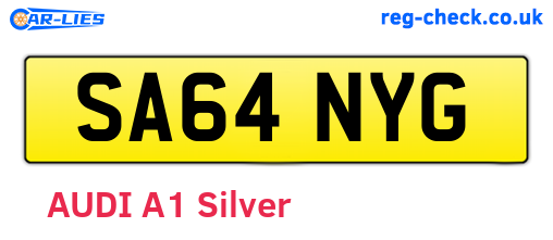 SA64NYG are the vehicle registration plates.