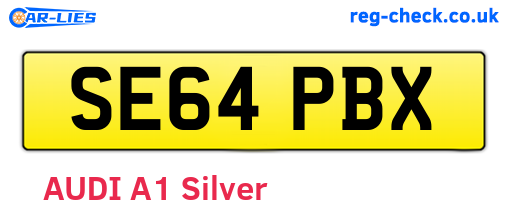 SE64PBX are the vehicle registration plates.