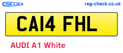 CA14FHL are the vehicle registration plates.