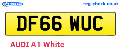 DF66WUC are the vehicle registration plates.