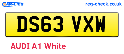 DS63VXW are the vehicle registration plates.